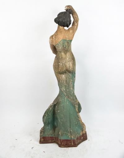Pair of Art Nouveau Wooden Dancing Figures