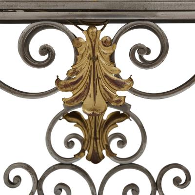 Pair of Art Nouveau gilt metal and steel vitrines