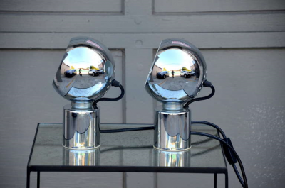 Pair of Articulated Globe Spotlights by Reggiani Lampadari