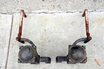 Pair of Arts Crafts Andirons