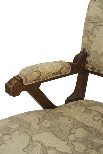 Pair of Arts Crafts Mahogany Arm Chairs