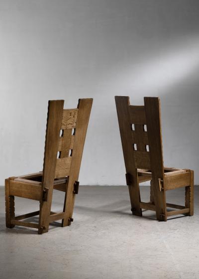 Pair of Arts Crafts dining chairs