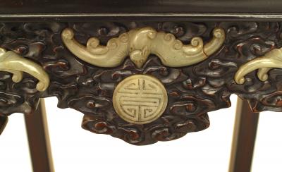 Pair of Asian Chinese 18 19th Cent Hardwood Pedestal Stands