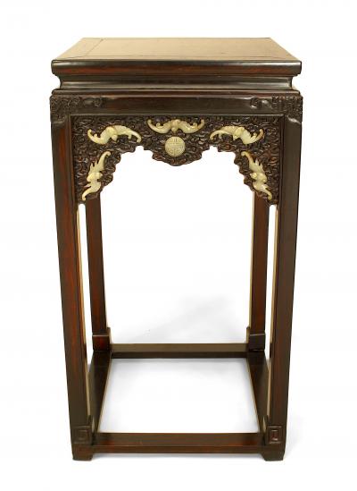 Pair of Asian Chinese 18 19th Cent Hardwood Pedestal Stands