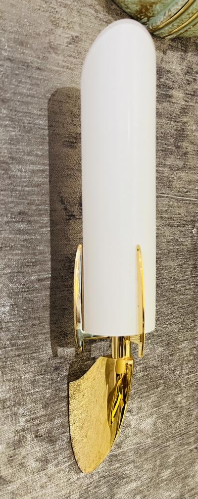 Pair of Austrian 1990s High Style Golden Wall Lamps