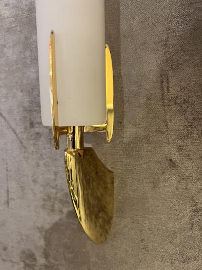 Pair of Austrian 1990s High Style Golden Wall Lamps