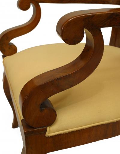 Pair of Austrian Biedermeier Cherrywood Armchairs