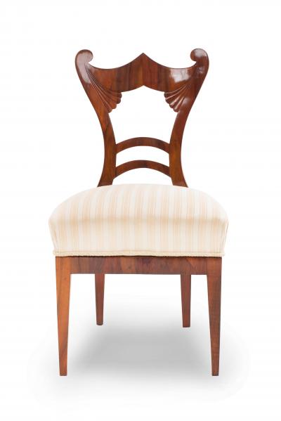 Pair of Austrian Biedermeier Cherrywood Side Chairs