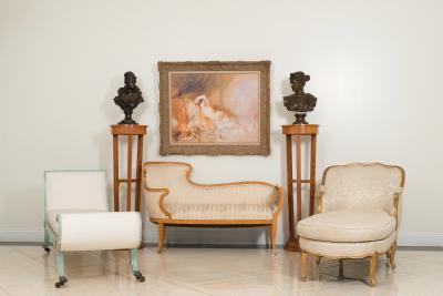 Pair of Austrian Biedermeier Maple Pedestals