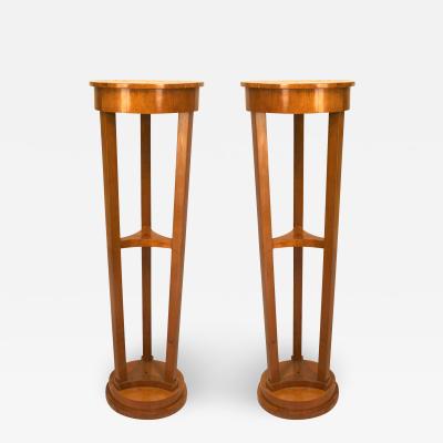 Pair of Austrian Biedermeier Maple Pedestals