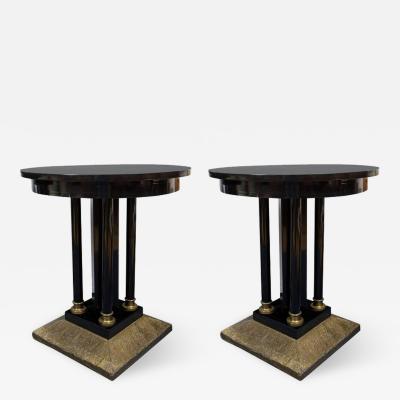 Pair of Austrian Secessionist Period Pedestal Side Tables