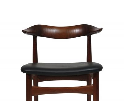 Pair of Authentic Kurt F rch for Slagelse Teak Horn Chairs 1958 Restored