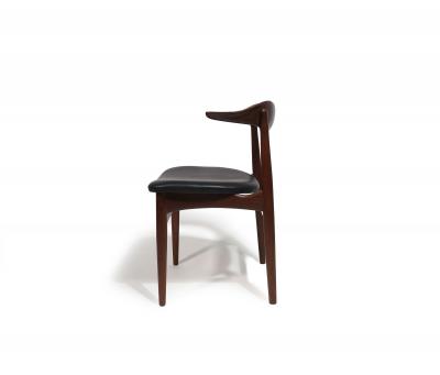 Pair of Authentic Kurt F rch for Slagelse Teak Horn Chairs 1958 Restored