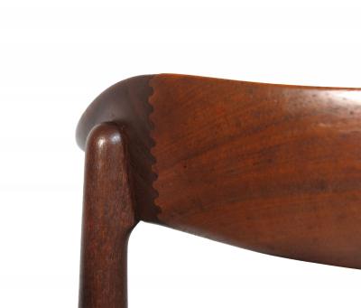 Pair of Authentic Kurt F rch for Slagelse Teak Horn Chairs 1958 Restored