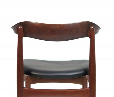 Pair of Authentic Kurt F rch for Slagelse Teak Horn Chairs 1958 Restored