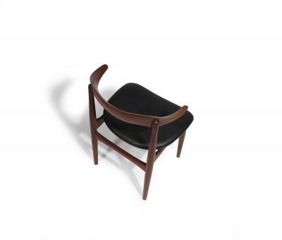 Pair of Authentic Kurt F rch for Slagelse Teak Horn Chairs 1958 Restored