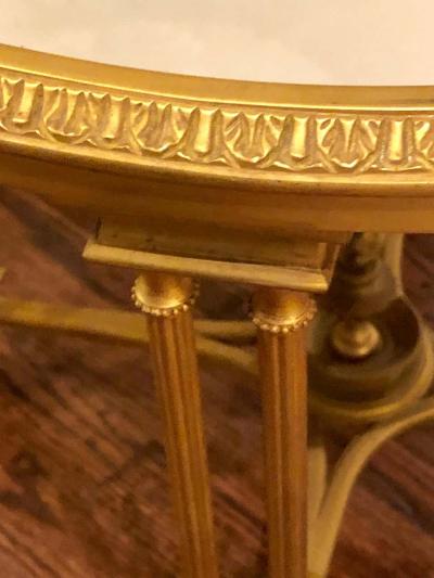 Pair of Bagues Style Gilt Bronze Neoclassical End Tables or Pedestals