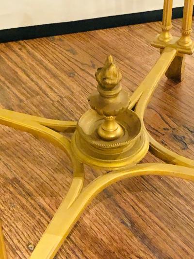Pair of Bagues Style Gilt Bronze Neoclassical End Tables or Pedestals