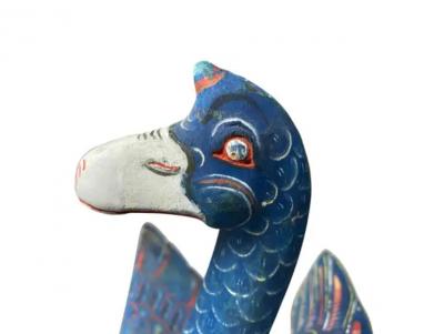 Pair of Balinese Carved and Painted Ducks from John Volks Estate