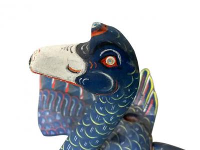 Pair of Balinese Carved and Painted Ducks from John Volks Estate