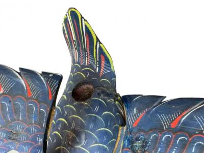Pair of Balinese Carved and Painted Ducks from John Volks Estate
