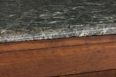 Pair of Baltic Empire Style Black and Green Marble and Mahogany and Parcel Gilt