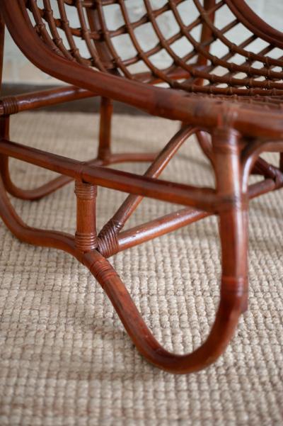 Pair of Bamboo Armchairs 1980s
