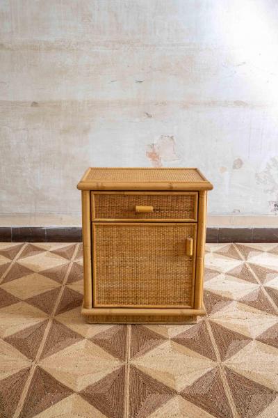Pair of Bamboo Nightstands 1970s