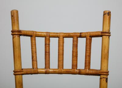 Pair of Bamboo Side Chairs France c 1960