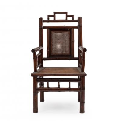 Pair of Bamboo Spindle Armchairs