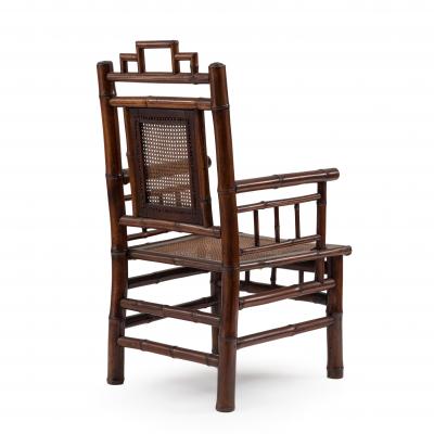 Pair of Bamboo Spindle Armchairs