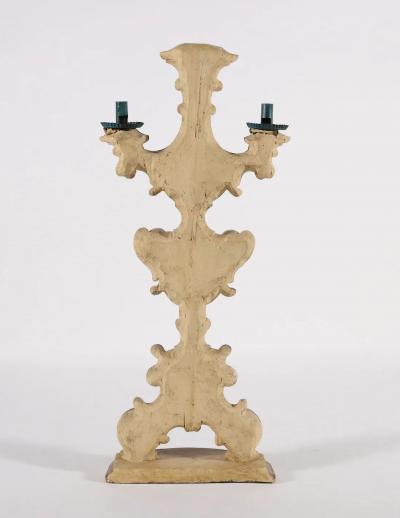 Pair of Baroque Giltwood Flat Back Candelabra Circa 1700