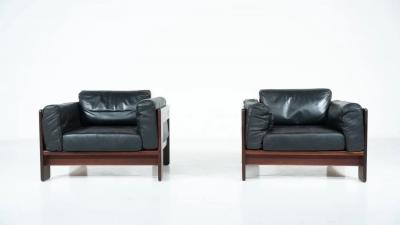 Pair of Bastiano Armchairs by Tobia Scarpa for Knoll Italy 
