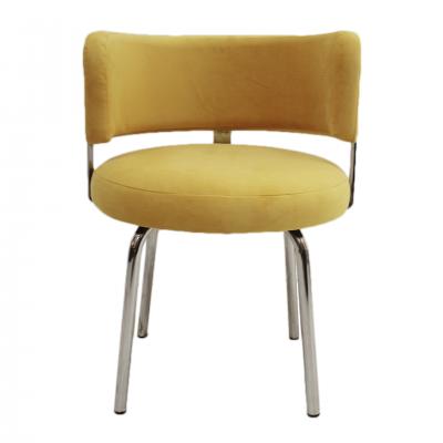 Pair of Bauhaus Style Chairs for Pizzi Arredamenti Upholstered in Yellow Cotton
