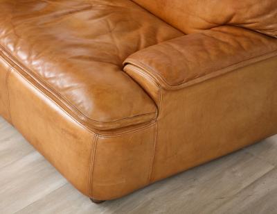Pair of Belgian Leather Lounge Chairs circa 1970