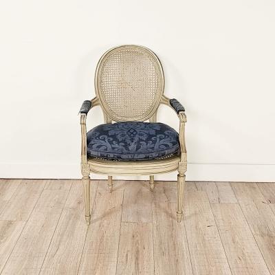 Pair of Belle poque Louis XVI Painted Armchairs France circa 1900