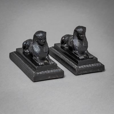 Pair of Berlin Iron Sphinxes Early 19th Century