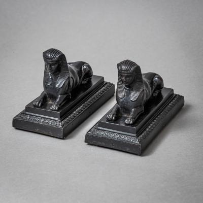 Pair of Berlin Iron Sphinxes Early 19th Century