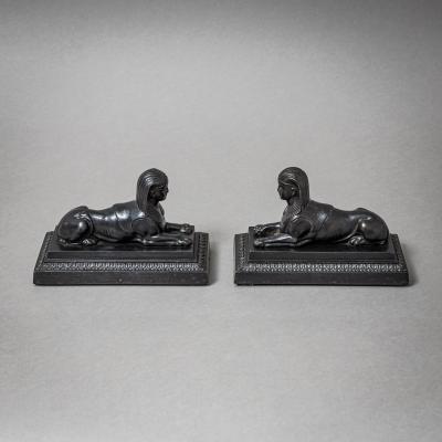 Pair of Berlin Iron Sphinxes Early 19th Century