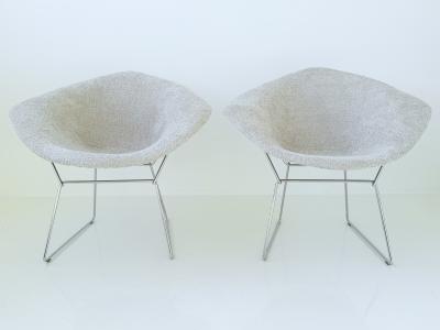 Pair of Bertoia Diamond Chairs 