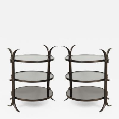 Pair of Bespoke Bronze Tulip Tables Designed by Amir Khamneipur