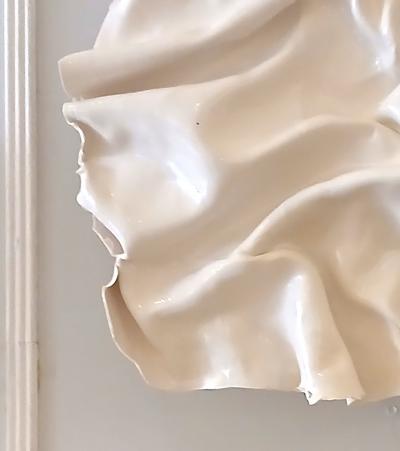 Pair of Bespoke French Ceramic Draped Sconces