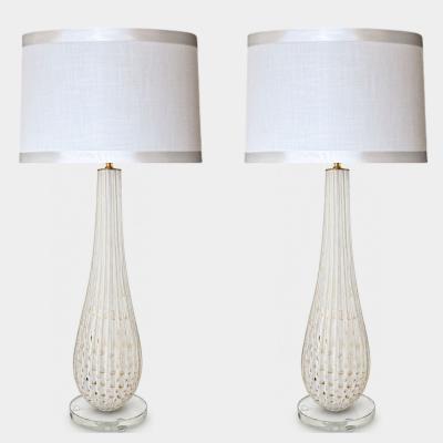 Pair of Bespoke Modern Murano Glass Table Lamps