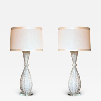 Pair of Bespoke Modern Murano Lamps