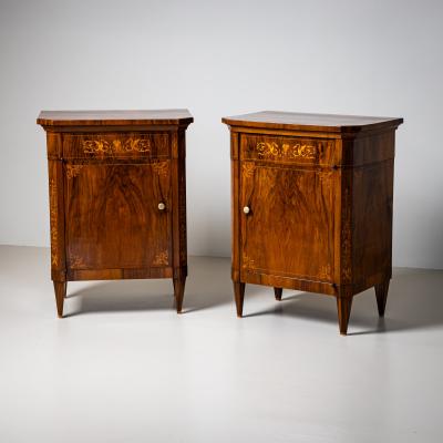 Pair of Biedermeier Nightstands Italy