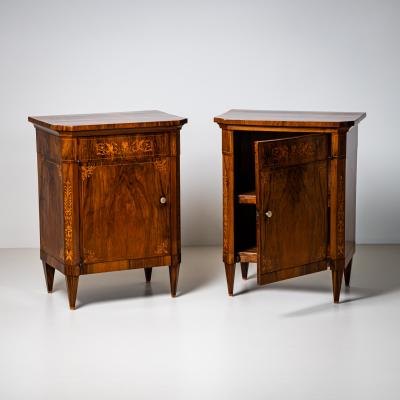 Pair of Biedermeier Nightstands Italy