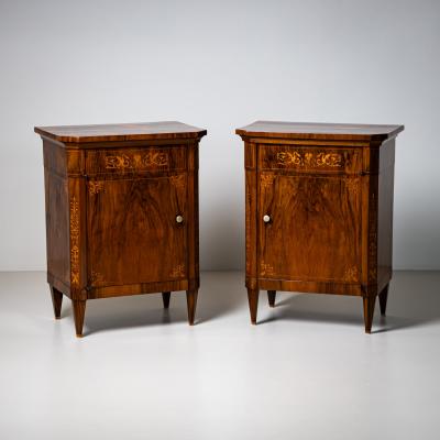 Pair of Biedermeier Nightstands Italy