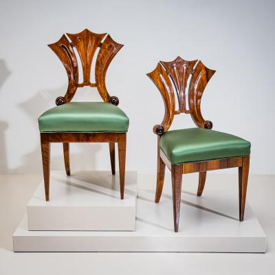 Pair of Biedermeier Side Chairs Vienna circa 1830