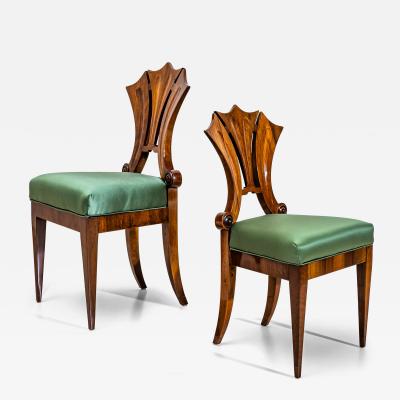 Pair of Biedermeier Side Chairs Vienna circa 1830