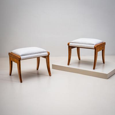 Pair of Biedermeier Stools in Ash 19th Century